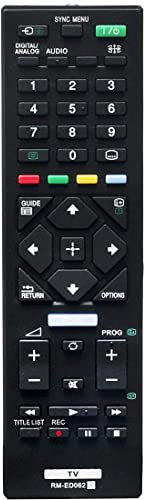 ALLIMITY RM-ED062 Reemplazo de Mando a Distancia para Sony Bravia TV KDL-32R423A KDL-32R503C KDL-32RE400 KDL-40R450C KDL-48R483B KDL-32R400A KDL-32R415B KDL-40R353C KDL-40R455C KDL-40R483B