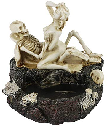 ITODA Tischdeko Halloween Tischaschenbecher Schädel Halloweendeko Horror Aschenbecher Gruselig Schädeldekoration Gothic Dekoknochen Geist Horrordeko Auto Windaschenbecher Zombie Deko für Tisch Küche