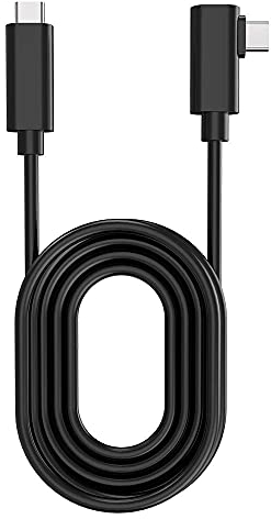 Cable USB C a USB C compatible con auriculares Oculus Quest/Quest 2/Oculus Link VR,ángulo recto tipo C de transferencia de datos de alta velocidad y cable de carga rápida,USB 3.2 Gen1 5Gbps/3A 16 pies