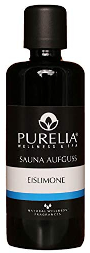 PURELIA Saunaaufguss Konzentrat EIS-Limone 100 ml natürlicher Sauna-aufguss - Reine ätherische Öle