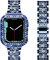 DEALELE Cinturino Compatibile con iWatch 44mm 45mm, Bracciale di Ricambio in Metallo Diamanti Strass con Custodia Protettiva per Apple Watch Series 7 / SE / 6/5 / 4 Donne Uomini, Blu, 44mm