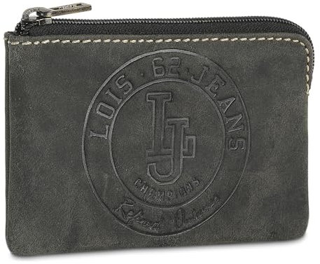 Lois - Porte-Monnaie en Cuir pour Homme, Petits Portefeuilles, Porte-Monnaie et Porte-Monnaie en Cuir pour Homme. RFID 203102, Noir, Única, Sport