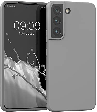 kwmobile Hülle kompatibel mit Samsung Galaxy S22 Hülle - weiches TPU Silikon Case - Cover geeignet für kabelloses Laden - Stone Dust