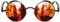 ROCKNIGHT Gothique Steampunk Lunettes de soleil rondes polarisées UV400 Unisexe Rétro, Monture noire/verres rouges, M