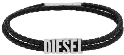 DIESEL Armband Leder schwarz, DX1391040