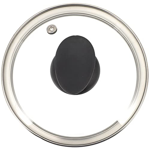 Cabilock Stainless Steel Cookware Glass Lid: Cookware Glass Replacement Lid Stainless Steel Rim Handle for Pots Pans Skillet Saucepan Potpourri Pot 15X15CM Stainless Steel Saucepan