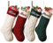Weihnachtsstrumpf Personalisiert Nikolausstrumpf mit Benutzerdefinierte Namen 18” Großer gestrickter Weihnachtsstrumpf Christmas Stockings für Feiertags, Familienparty, Dekoration