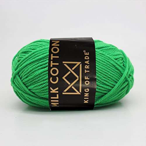 Milchwolle Milchbaumwolle Babywolle Milchgarn Chenille Wolle Makramee Garn Schulgarn Häkeln Stricken 100m 50g 1 Stück Grün