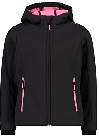 CMP - Softshelljacke für Kinder, Anthrazit-Pink Fluo, 164