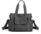 YANAIER Damen Handtasche Umhängetasche Multi Fach Shopper Schultertasche Wasserdicht Nylon Henkeltasche für Reisen Schule Arbeit Dunkelgrau
