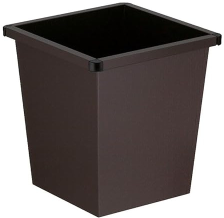 PROREGAL Viereckiger Papierkorb aus Metall mit Stoßecken aus Kunststoff | 27 Liter, HxBxT 36,1x34,2x34,3 | Schwarz