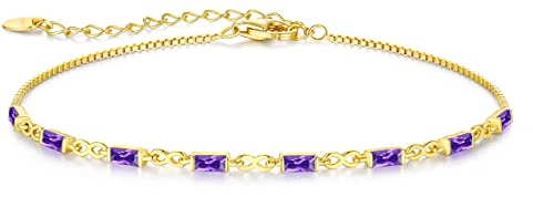 CDE Gold Armband Damen 925 Sterling Silber 14k Vergoldet Zirkonia Infinity Armbänder Damen Verstellbar Armkette Schmuck Muttertag Valentinstag Geburtstag Weihnachten Geschenke für Sie Frauen Mama