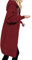 EMATOP Damen Langer Reißverschluss Hoodie Sweatjacke Knielange Kapuze Kordelzug Sweatjacke Oversize Kapuzenpullover Langarm Zipper Kapuzenjacke Jacke Outwear mit Kapuze Hoodie