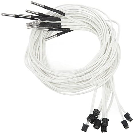 10PCS 3D-Drucker NTC-Thermistor, 3950 100K Ohm Thermistor-Temperatursensor XH2.54 2-poliger Thermistorsensor 3D-Druckerteil Für Ender 3 5 Pro CR6 CR10 3D-Drucker