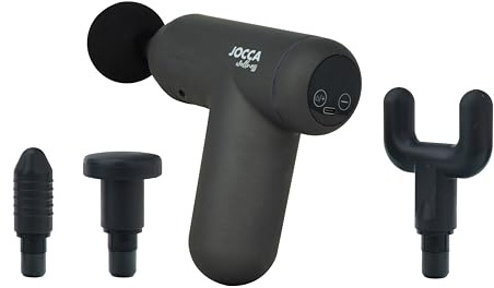 JOCCA - Hochfrequenz-Vibrationsmassagegerät/ 32 Stufen/ 4 Massageköpfe/LED-Display mit USB-Kabel/ 3000 RMP/Nacken, Rücken, Taille, Arme und Beine