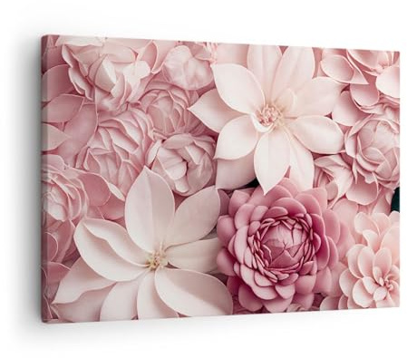 ARTTOR Bilder auf Leinwand 70x50cm Wandbild Botanik Blumen - 5716