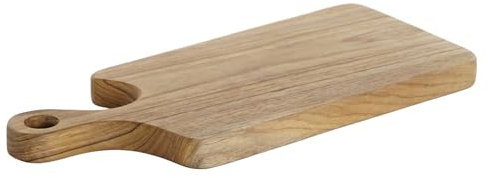Tabla de cortar teca natural decorativa para cocina de 13x2x30 cm