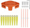 Kaberalty WA0010 WA0004 - Lama per decespugliatore + linea flessibile pre-tagliata da 0,3 cm, compatibile con Worx WG180, WG175, WG170, WG163, WG156, WG155, WG154, WG153, WG152, WG151.5, WG151.5,