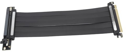 Annadue PCIE4.0 X16 Verlängerungskabel, Hochgeschwindigkeits EMI abschirmendes GPU Riser Kabel für RTX3090ti RTX3090 RTX3070ti, Flexibler Rechter Winkel mit Kompatibler GPU und (300 mm)