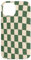 iPhone 14 Swirl Checkered Sage Green Vintage Checkerboard Case