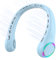Portable Neck Fan With 5-17H Lifespan, 4000mAh Battery, 3 Adjustable Speeds, 64 Cool Lights - Rechargeable Hands-Free Cooling for Summer (Pure Blue)