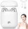 Hoakya Masajeador Facial Eléctrico 3 Modos de Intensidad Microcorrientes Antiarrugas y Lifting para Cara y Cuello Compacto y Portátil Tecnología EMS Reafirma Piel Reduce Arrugas (Blanco)