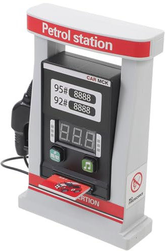 ibasenice Simulierte Tankstelle Puppenhaus Tankstelle Mini Tankstelle Ornament DIY Montagespielzeug Miniatur Tankstellenmodell Kinderpädagogisches Spielzeug DIY Kinderspielzeug DIY