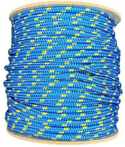 ABAZO Polypropylen Seil Kunststoffseil Polyseil geflochten Rope Nylonschnur Schnur Festmacher Rope (5 Meter, 6mm)
