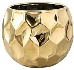 QIJIAYU Scandinavian style geometric shape ceramic material planter office flower arrangement decoration balcony coffee table planter