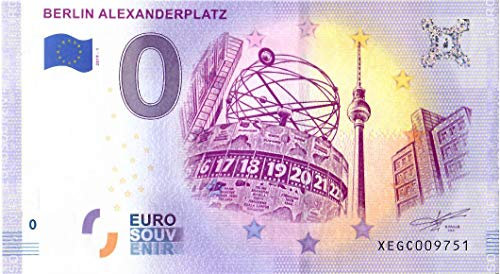 0 Euro Schein Berlin · Alexanderplatz · Deutschland · Souvenir o Null € Souvenirschein ·