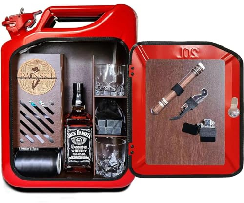 Kanister-minibar Als Geschenk, Mini-bar-schrankglas-set, Schrank-gaskanister-bar, Personalisierter Fassschrank, Gastank-bar, Whiskey-bar, Geeignet Für Mann, Vater, Ehemann, Freund, Geschenk, Schwarz
