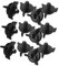 WEKADRIN 12 Stück Helmvisierschrauben motorradhelm Football-Helmschrauben Plastik Black