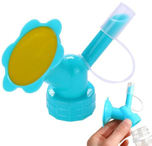 Tapa de aspersor para botella de agua, boquilla de riego de 2 cabezales, herramienta de boquilla para plantas de interior, función de riego de flujo de niebla fina para amigos, familia, vecinos