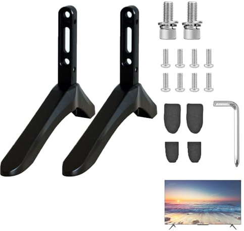 1 Set Universal TV Stand Replacement Legs Plastic Pedestal Base with Screws,Table Top TV Stand Base Legs for Most for 32-65 Inch LCD LED Plasma Flat Screen TVs,Kompatibel with TCL,Sony,Xiaomi,Samsung