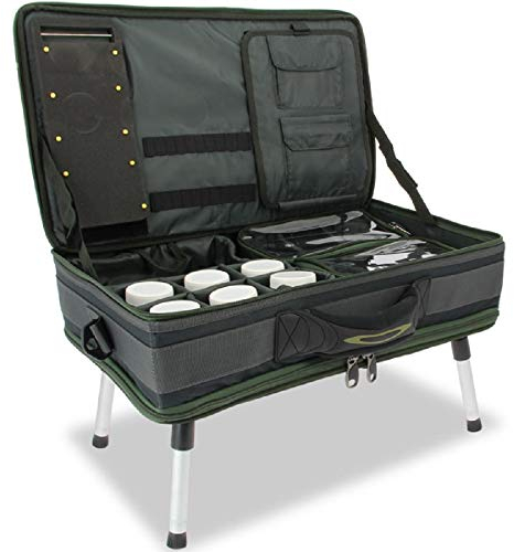 ELKO-2000 Carpsystem Tackle Tasche Bivvy Table mit sehr viel Zubehör NEU