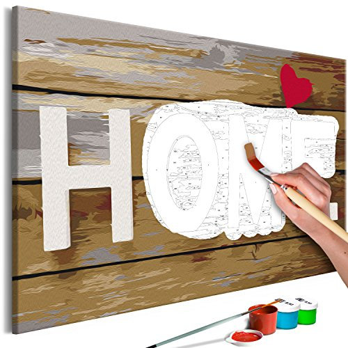 murando - Malen nach Zahlen Home 50x40 cm Malset mit Holzrahmen auf Leinwand für Erwachsene Kinder Gemälde Handgemalt Kit DIY Geschenk Dekoration n-A-0545-d-a