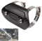 Paracalore Scarico Moto,Protezione Tubo Scarico Moto in Fibra di Carbonio Protezione Scarico Universale per Moto da Strada (Dimensioni:110 x 60 mm)