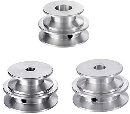ExcLent Aluminiumlegierung 40 \U0026 50Mm Doppelrillenscheibe 8-20Mm Feste Bohrung V-Förmige Riemenscheibe Für 10Mm Riemen - 10mm