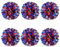6 Stücke 3 Farben Folie Kunststoff Cheerleading Pomons Mit Ring Schnalle, Cheerleader Pom Poms für Sport Wettbewerb, Tanz, Party, Team Jubel