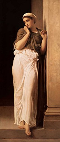 Feeling at home Kunstdruck auf Leinwand, gerahmt mit amerikanischem Box-Nausicaa, von James-Joyces-Ulysses-Leighton-Lord Frederisch-Traditioneller Kunstdruck auf Holzrahmen, vertikal, 183 x 76 cm