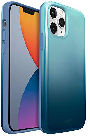 LAUT - HUEX Fades case kompatibel mit iPhone 12 Mini | Holographischer Effekt | Aufprallschutz bis zu 13 Fuß/4 Meter| Antimikrobielle Hülle • Electric Blue