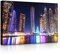 lightbox multicolor | Beleuchtetes Bild | Dubai Skyline mit Cayan Tower | 100x70 cm | Front Lighted