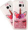 IMEIKONST Glitzer Hülle für Galaxy S7, Paillette Fließende Flüssigkeit Transparent Silikon TPU Stoßfest Schutzsto ßstange Handyhülle für Samsung Galaxy S7 (Bling Eyelash Unicorn) XY