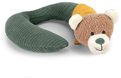 Sterntaler Nackenstütze Bär Ben, Alter: 9-36 Monate, Grün/Mehrfarbig, aus Plüsch, Polycotton und Jersey, Nackenhörnchen für Kinder/Ideal unterwegs für Reisen