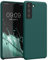 kwmobile Hülle kompatibel mit Samsung Galaxy S21 Hülle - Silikon Handy Case - Handyhülle weiche Oberfläche - kabelloses Laden - Türkisgrün