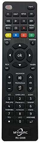 MYHGRC Universal TV Remote Control for Samsung, LG, Sony, Philips, Sharp, Panasonic, Smart TV, TCL, HAIER Toshiba Hitachi VIZIO TV remote universal with Netflix 3D APPS Buttons