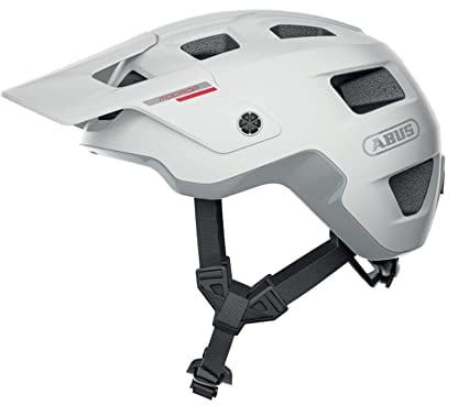 Abus Casco da MTB MoDrop - casco da bici robusto con buona ventilazione per mountain bike - vestibilità individuale - unisex - bianco, taglia S