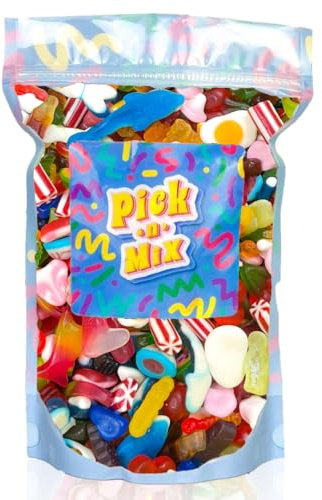 Pick n Mix Sweets Non-Fizzy Gummy Jelly Candy Selection 800g | Gummy Jelly Sweets, Resealable Pouch, Party Sweets, Birthday Gifts, Pick and Mix, Over 20 Varieties, Sweet Treat Gifting Co.