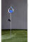 HAC24 LED Solar Gartenleuchte 93 cm Flammenleuchte Silber Solarlampe Solarleuchte Garten Deko Licht Blau Solarlicht Kugel Leuchte (Tropfen)