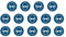 14 Aufkleber Augenschutz Schutzbrille benutzen M004 - ø 9,5cm - UV- und witterungsbeständig - ISO 7010 - nachhaltig - Gebotszeichen Schild (9,5 cm, Schutzbrille)